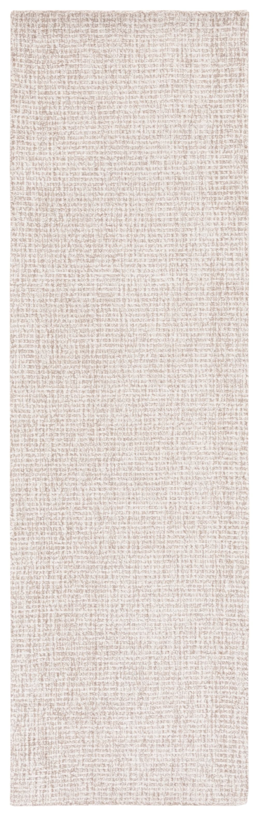 Tapis contemporain en laine blanc/gris, 69 x 244 cm
