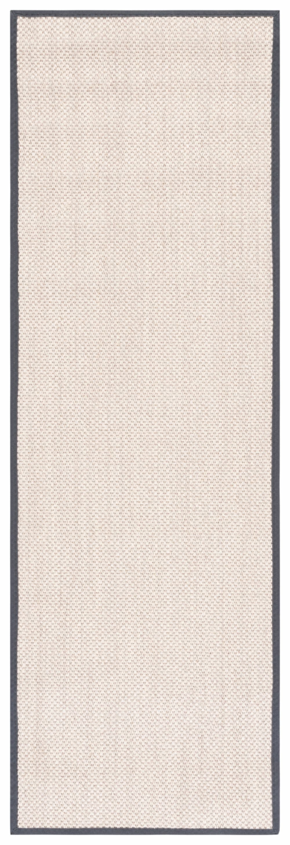 Tapis fibre naturelle en sisal blanc/gris, 76 x 244 cm