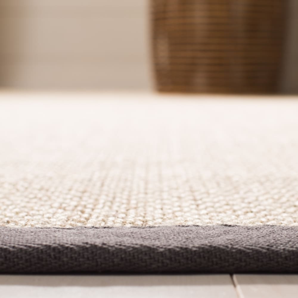 Tapis fibre naturelle en sisal blanc/gris, 76 x 244 cm — vue 4