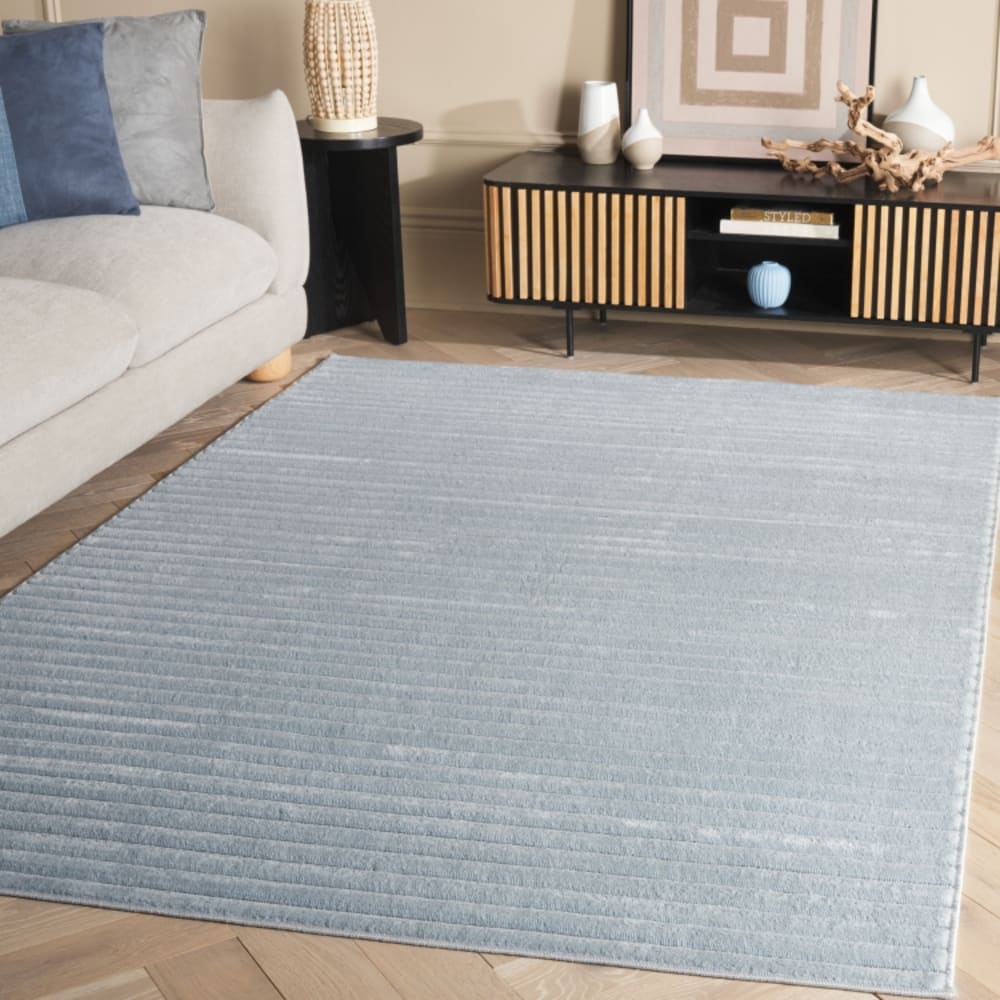 Tapis moderne en polypropylène bleu, 244 x 305 cm — vue 3