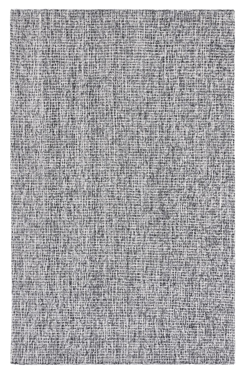 Tapis contemporain en laine noir/blanc, 91 x 152 cm
