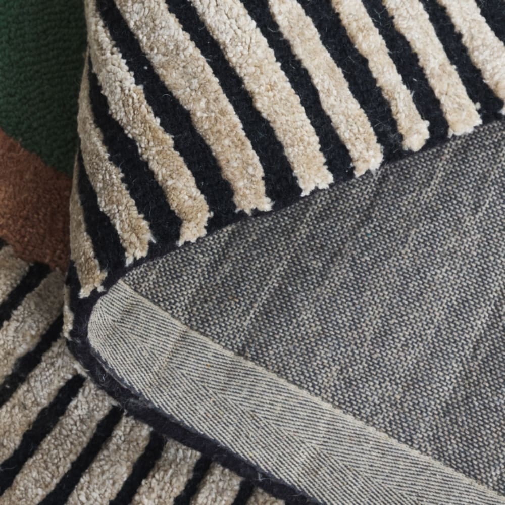 Tapis moderne en laine vert/noir, 152 x 244 cm — vue 4
