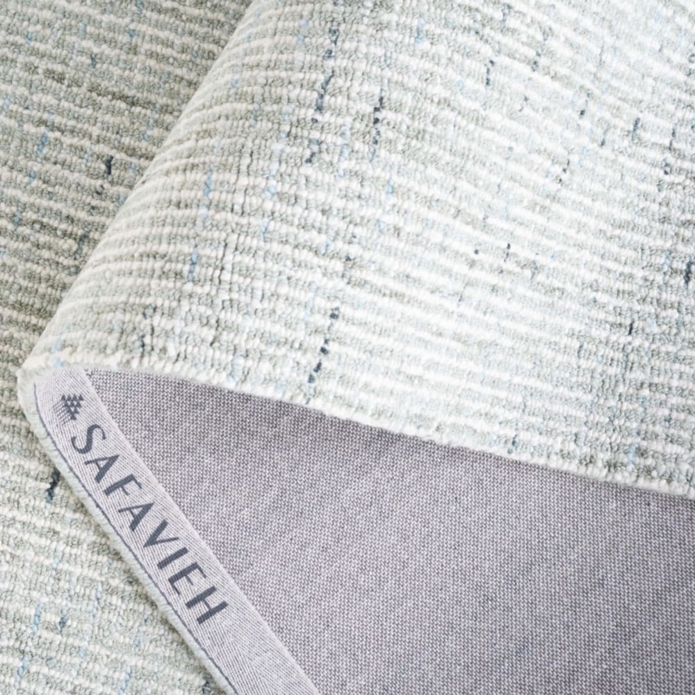 Tapis contemporain en laine vert/blanc, 122 x 183 cm — vue 4