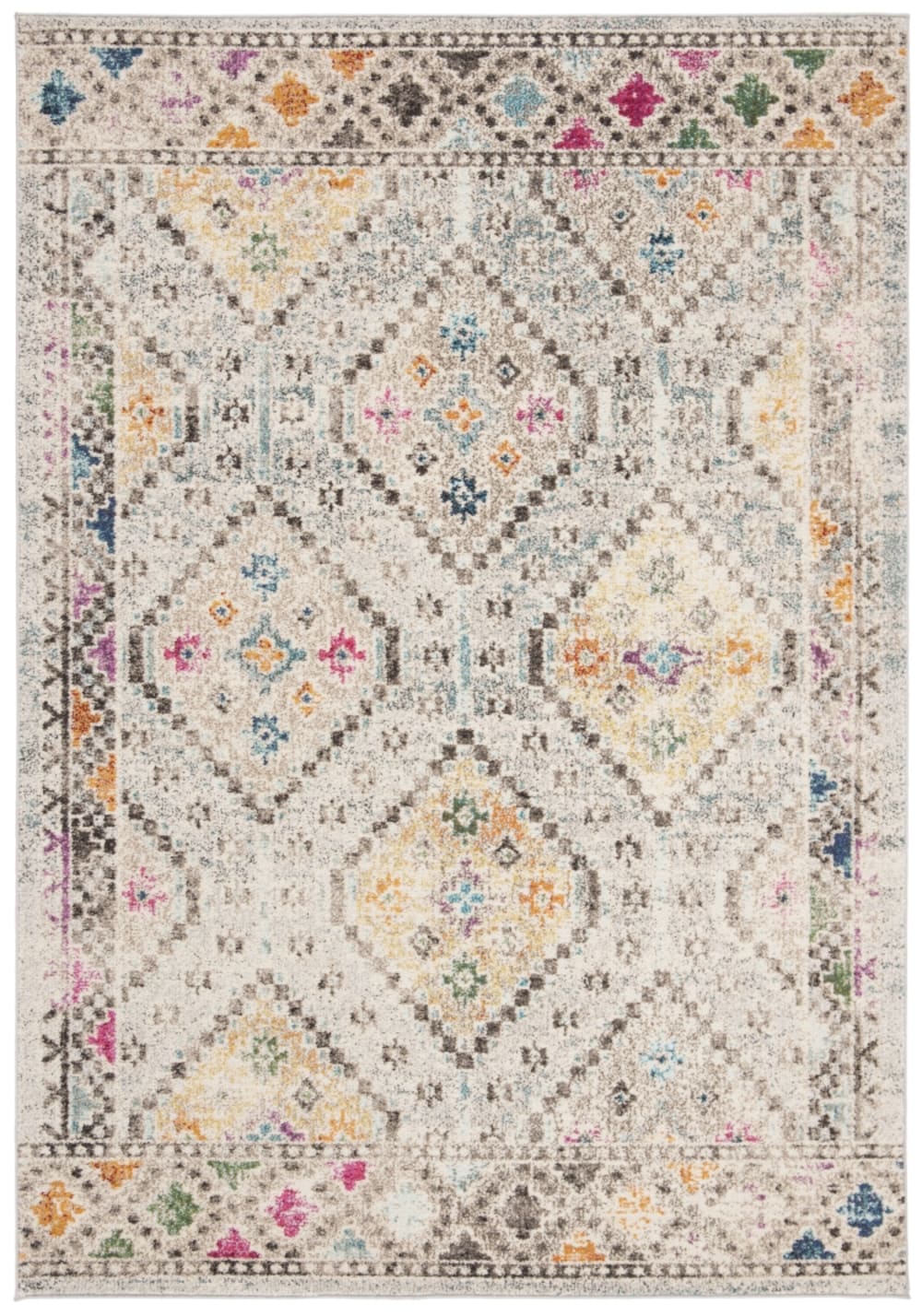 Tapis de transition en polypropylène gris/jaune, 183 x 274 cm