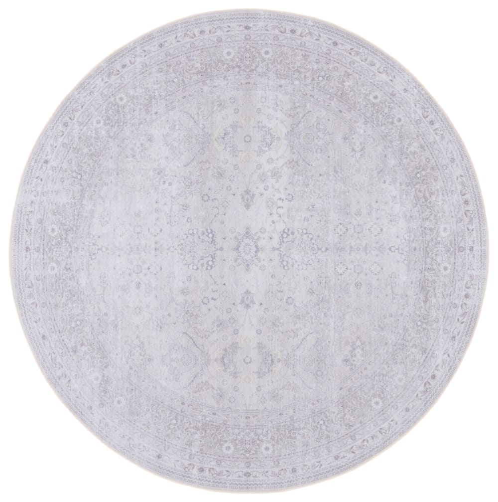 Tapis géométrique en polyester beige, 183 cm