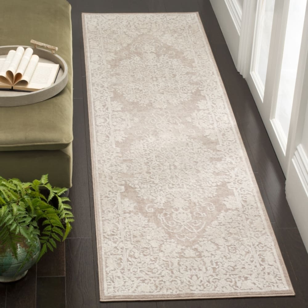 Tapis contemporary en polyester beige, 69 x 244 cm — vue 3