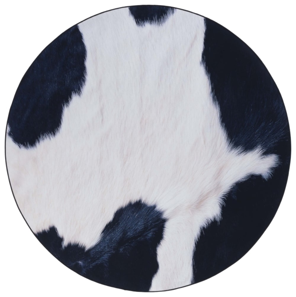 Tapis de transition en polyester blanc/bleu, 183 cm