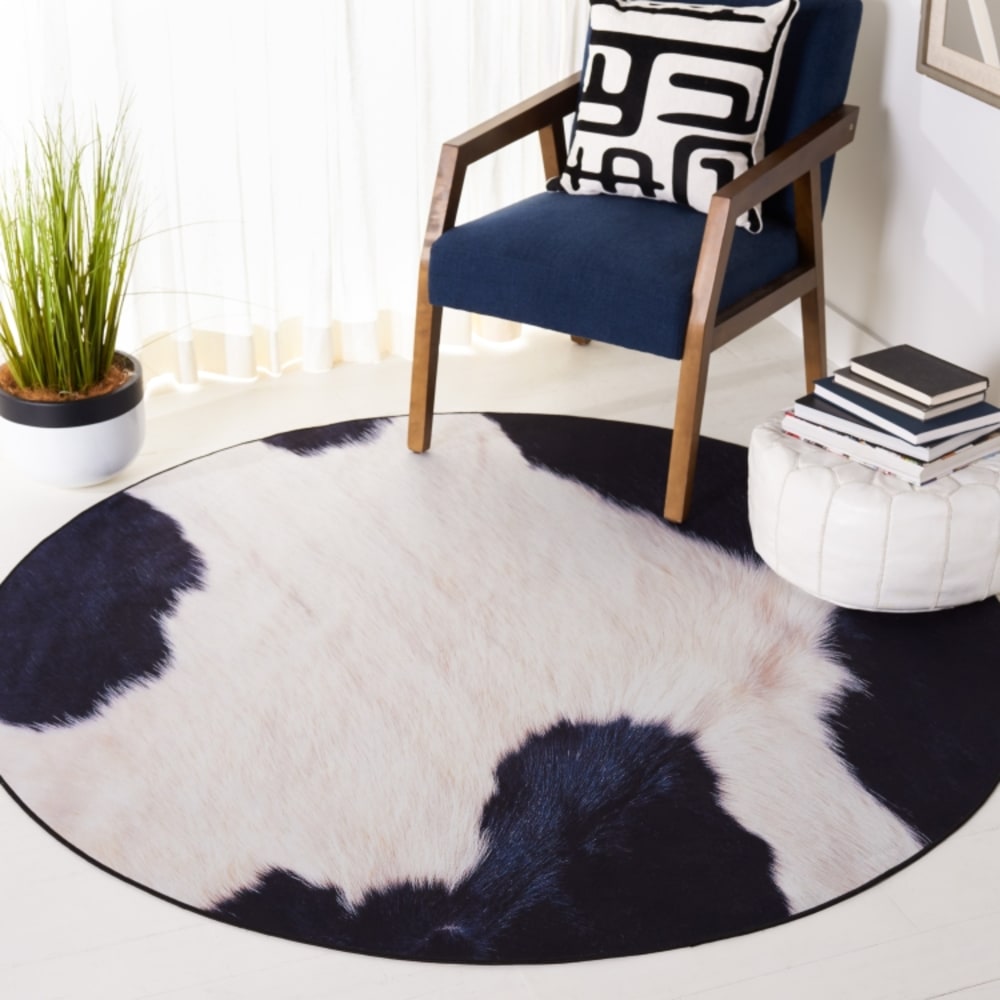 Tapis de transition en polyester blanc/bleu, 183 cm — vue 3
