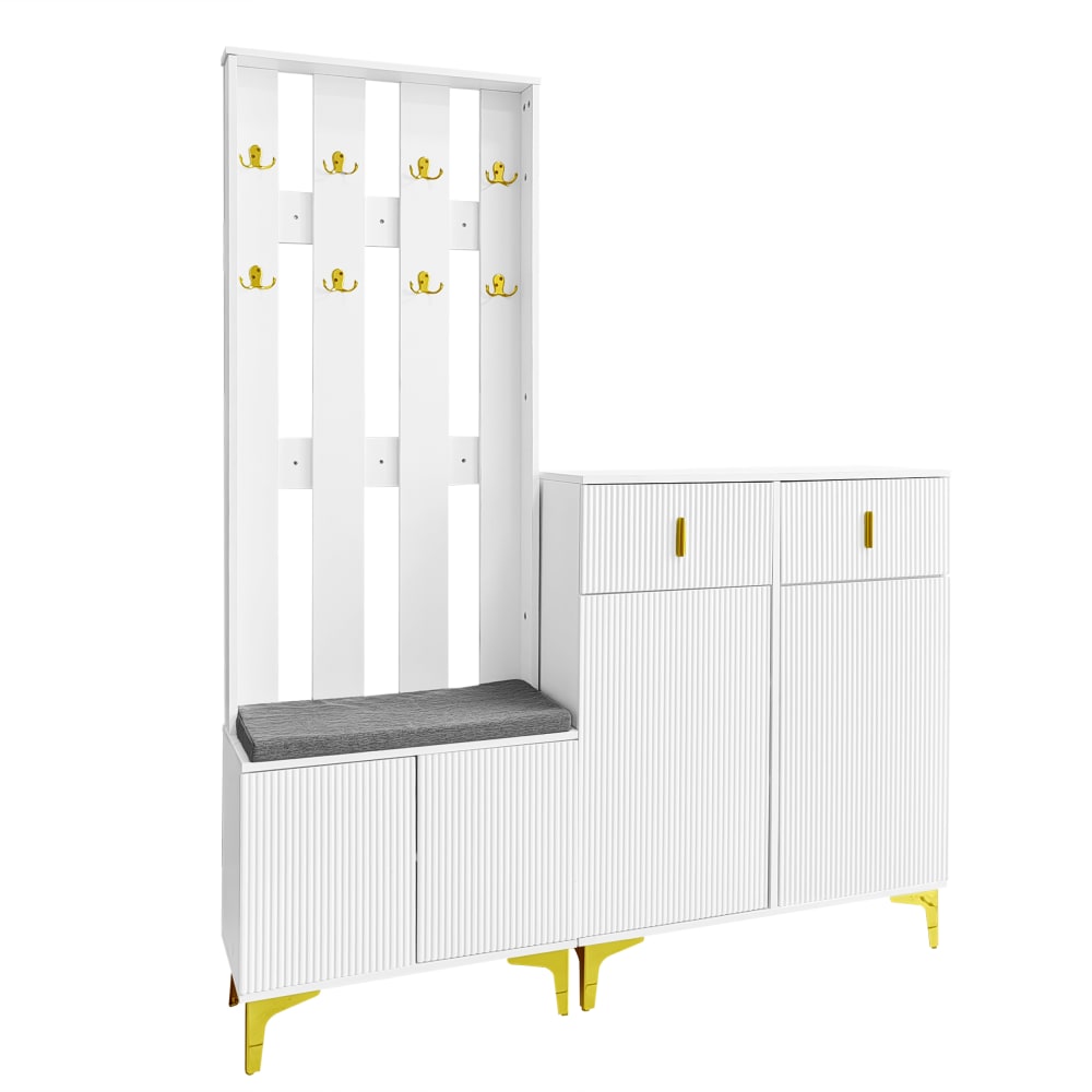 Ensemble entrée avec banc à chaussures, meuble à chaussures