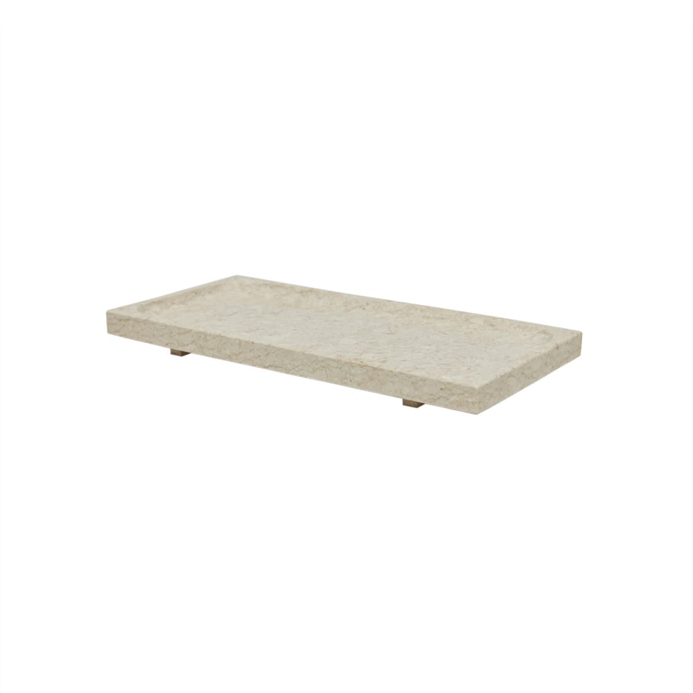 Plateau en marbre coloris beige