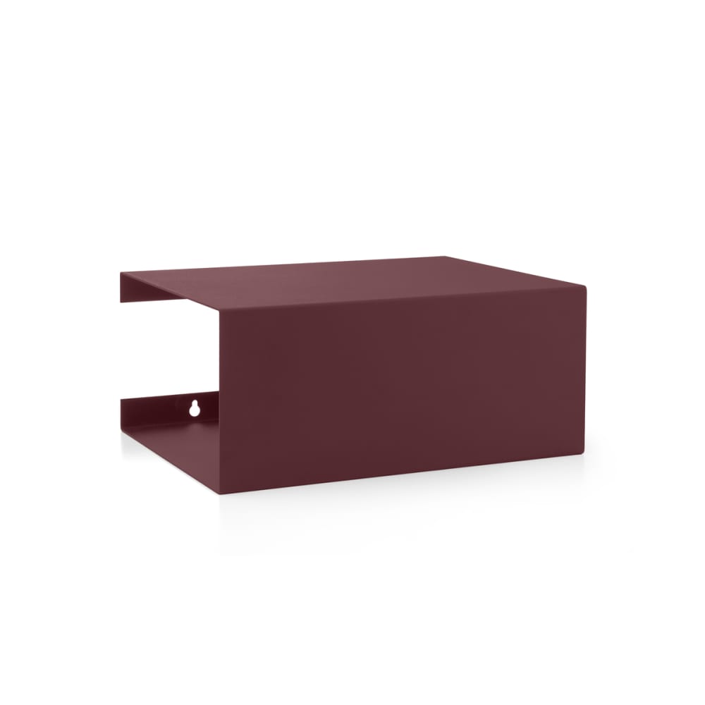 Boîte de rangement en métal coloris marron