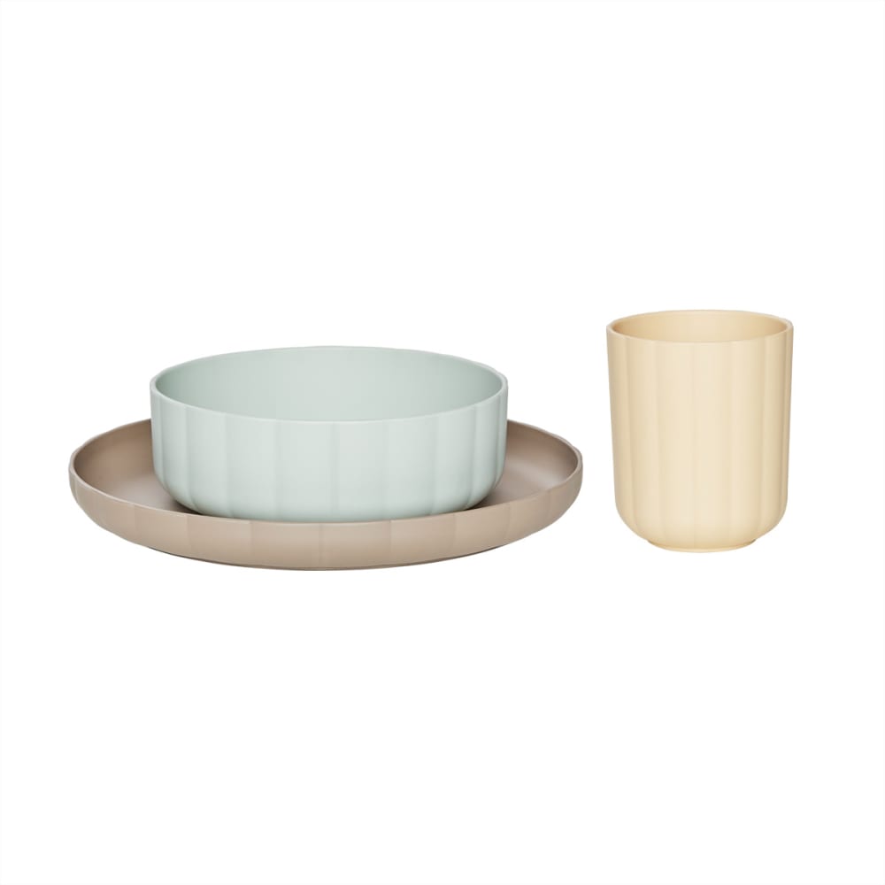 Assiette et bol en silicone coloris multicolore