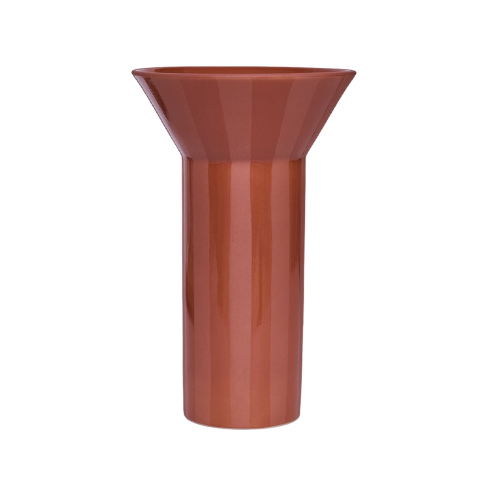 Vase en grés coloris marron