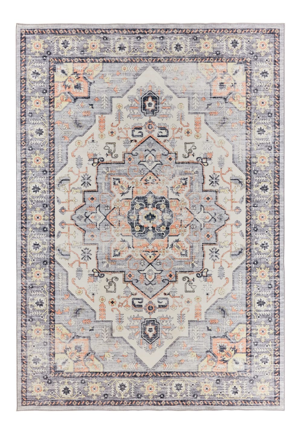 Tapis vintage style oriental gris 240x340 cm