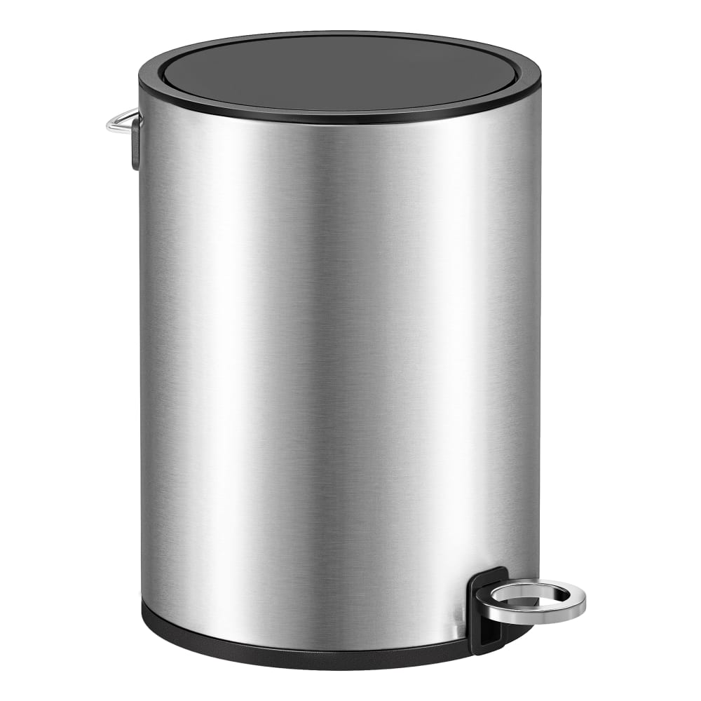 Poubelles de cuisine avec couvercle amovible argenté