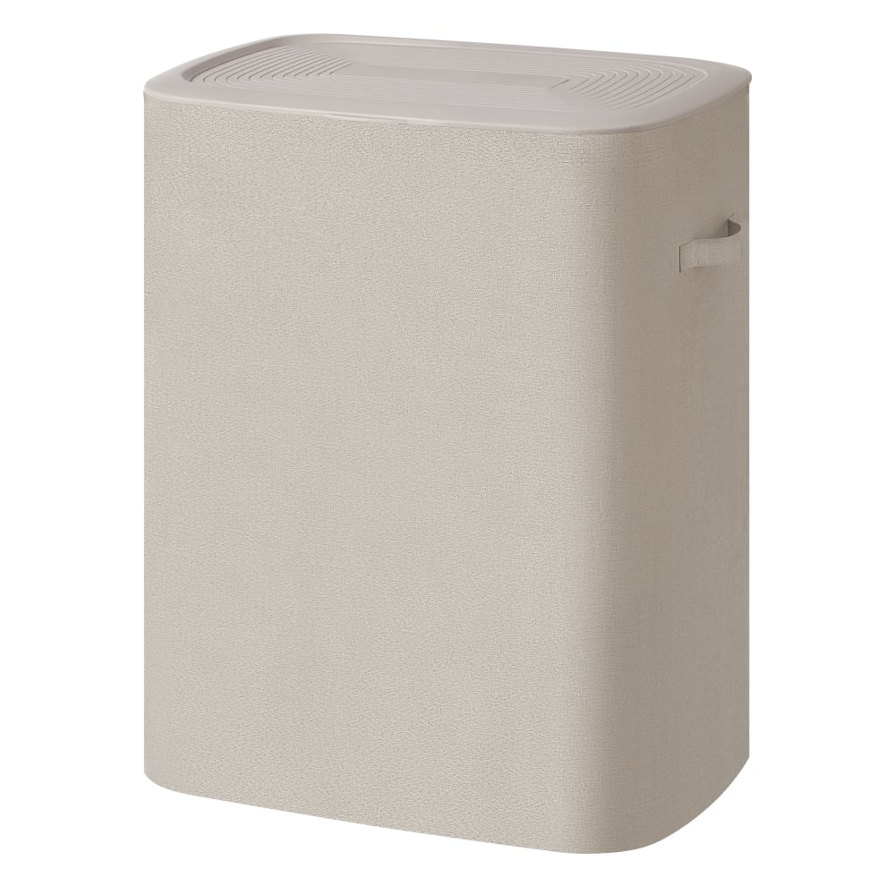 Panier à linge double compartiment 160l sacs amovibles beige