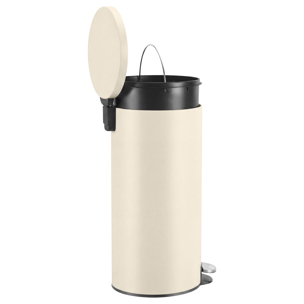 Poubelle de cuisine à pédale acier 30 l 29.5 x 37.1 x 63 cm beige