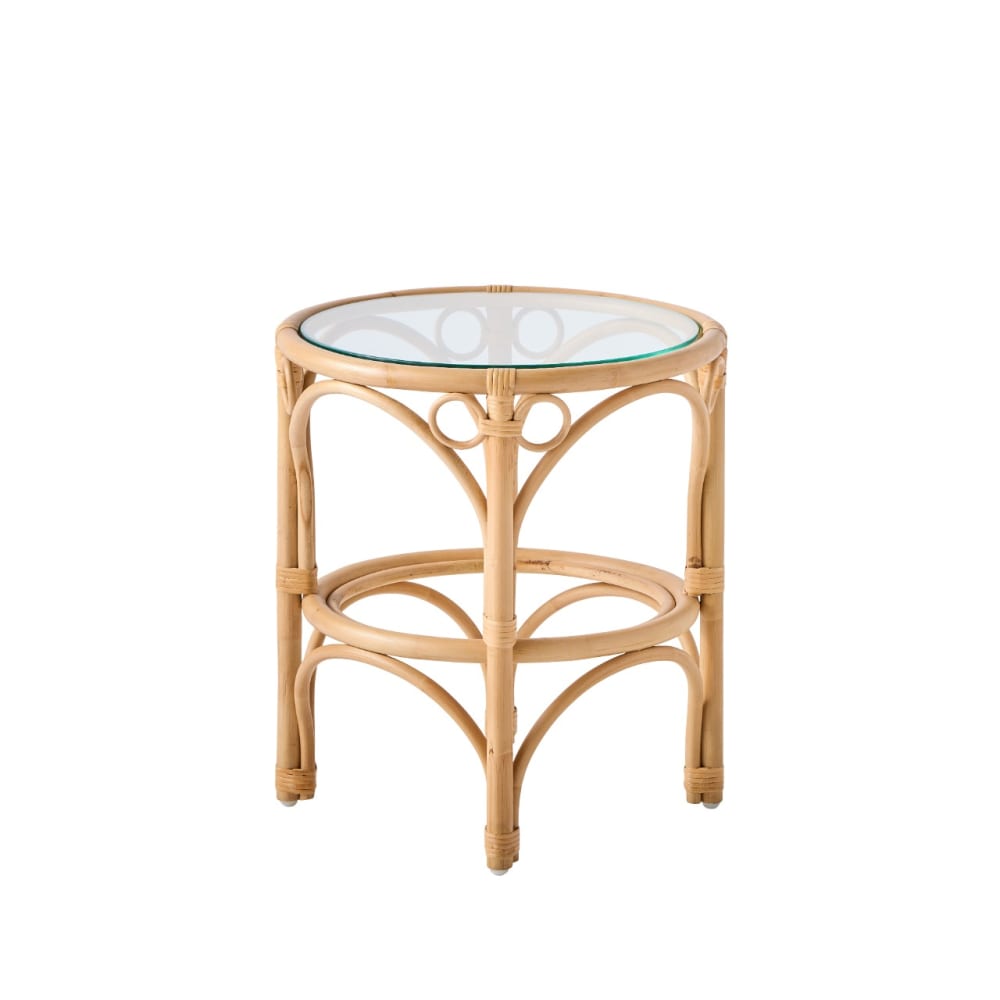 Table basse rotin plateau verre Table basse rotin plateau verre