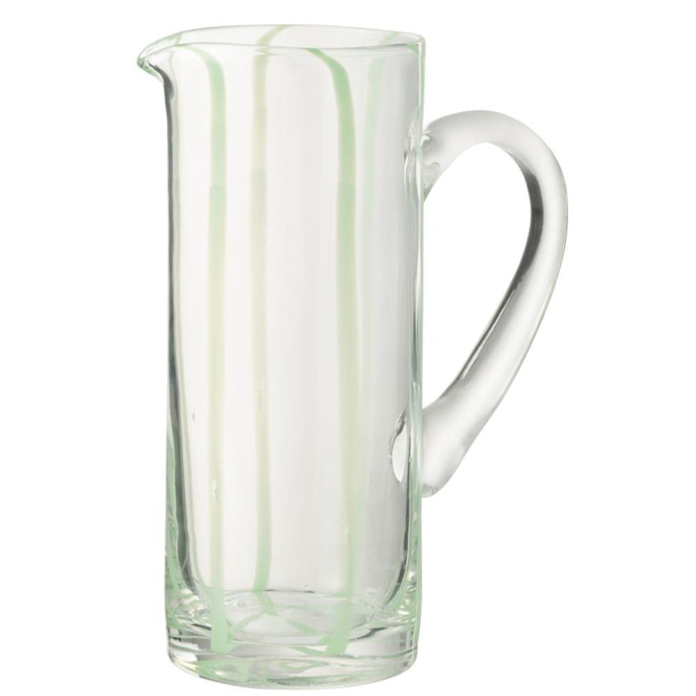 jarra de cristal verde 18 x 10 x 25 cm