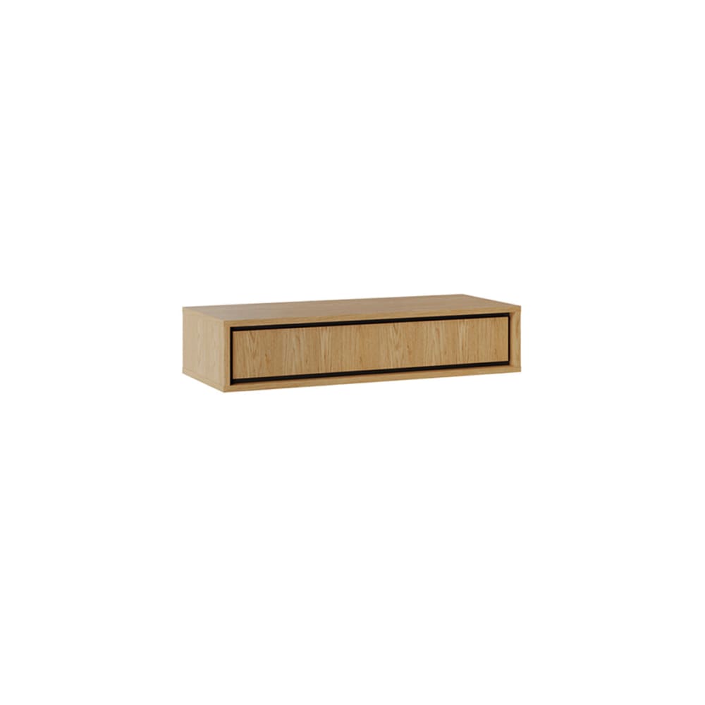 Console coiffeuse murale 1 tiroir panneaux stratifiés marron Console coiffeuse murale 1 tiroir panneaux stratifiés marron