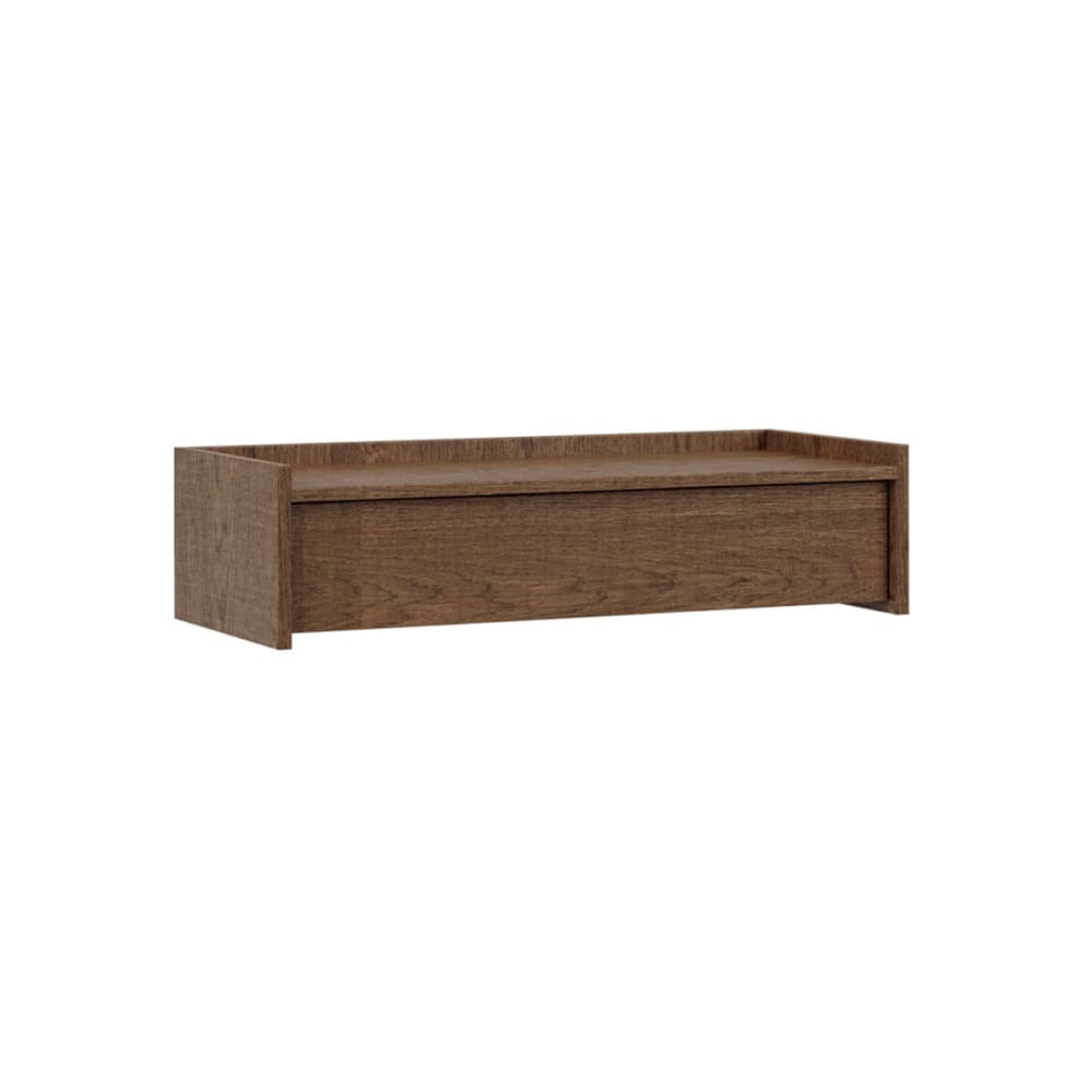 Console coiffeuse murale 1 tiroir panneaux stratifiés marron Console coiffeuse murale 1 tiroir panneaux stratifiés marron
