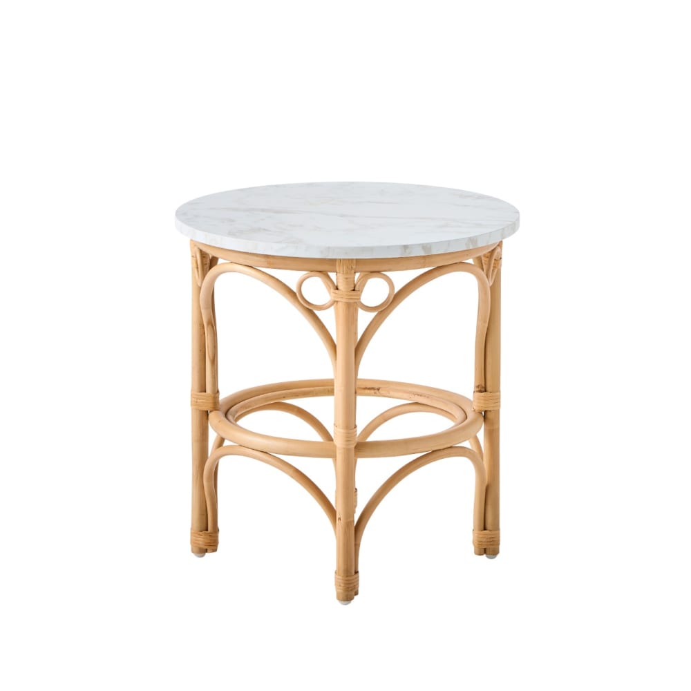 Table basse rotin plateau blanc Table basse rotin plateau blanc