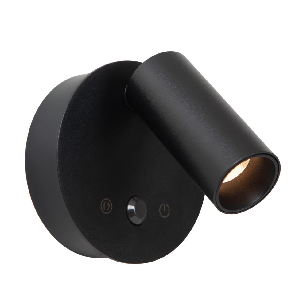 foco de pared de aluminio con 1 led integrado negro