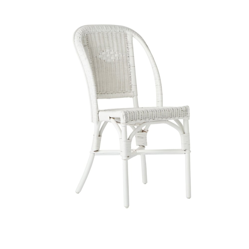 Chaise rotin blanc