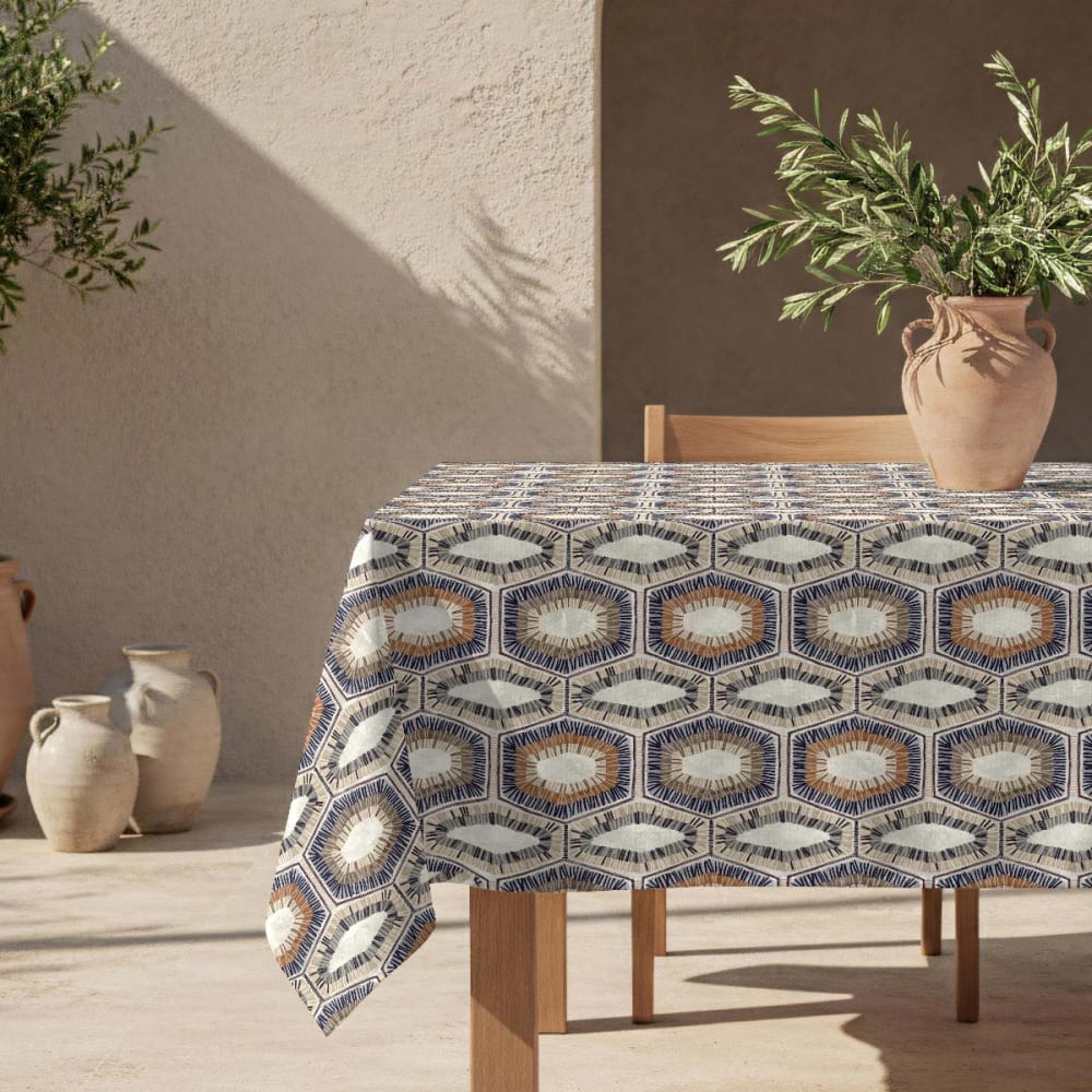 Fleckabweisende Tischdecke – 100 % Baumwolle, 150×200 cm -