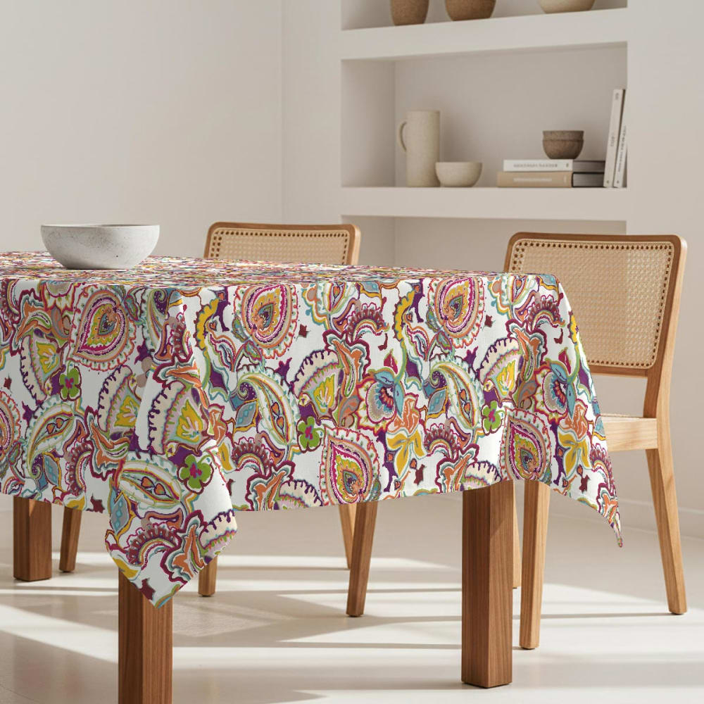 Naf Naf Fleckabweisende Tischdecke – 100 % Baumwolle, 100 × 150 cm Mehrfarbig Baumwolle