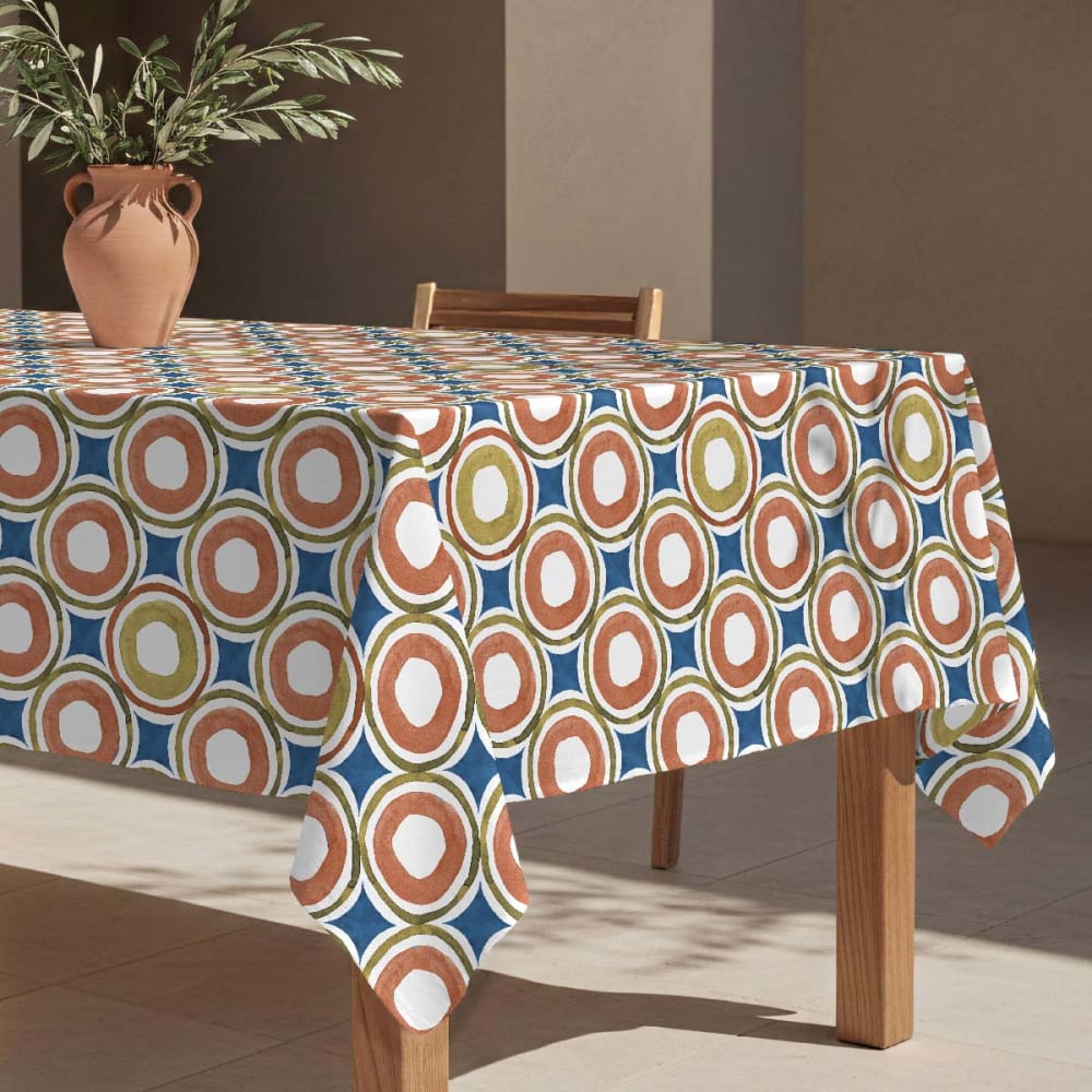 Naf Naf Fleckabweisende Tischdecke – 100 % Baumwolle, 150×250 cm Rosa Baumwolle