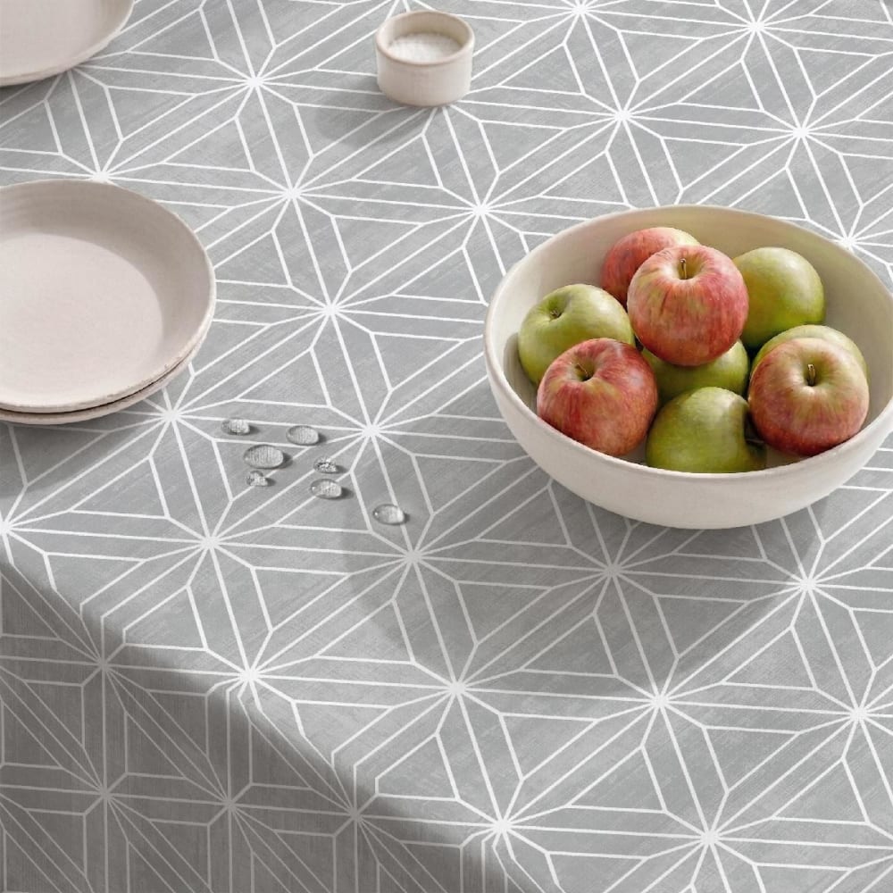 Fleckabweisende Tischdecke – 100 % Baumwolle, 150×250 cm -