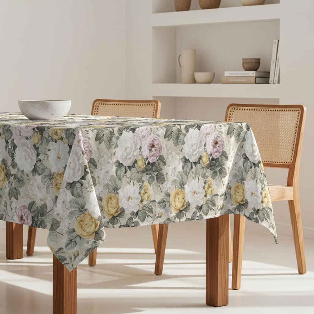 Naf Naf Fleckabweisende Tischdecke – 100 % Baumwolle, 100 × 150 cm Beige Baumwolle