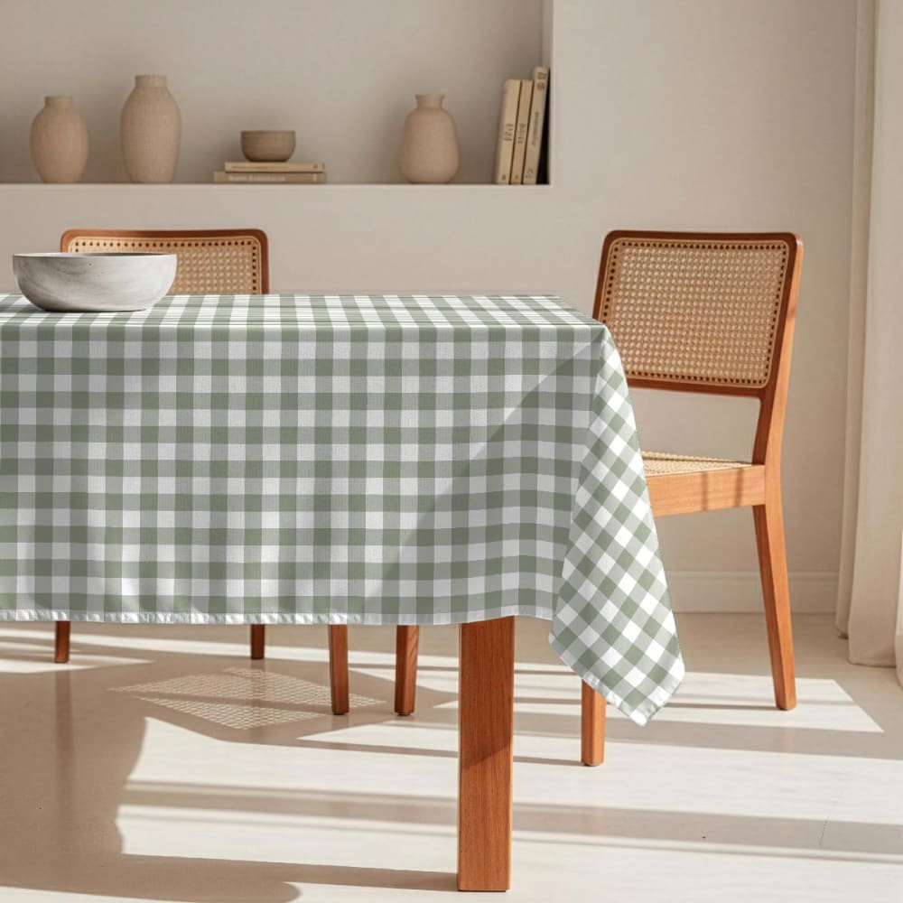 Fleckabweisende Tischdecke – 100 % Baumwolle, 150×300 cm -