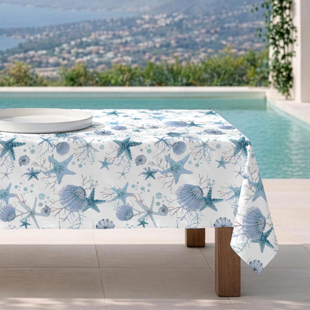 Fleckabweisende Tischdecke – 100 % Baumwolle, 150×300 cm -