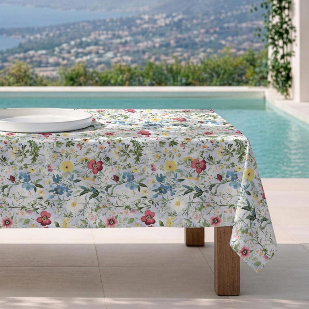 Fleckabweisende Tischdecke – 100 % Baumwolle, 150×200 cm -
