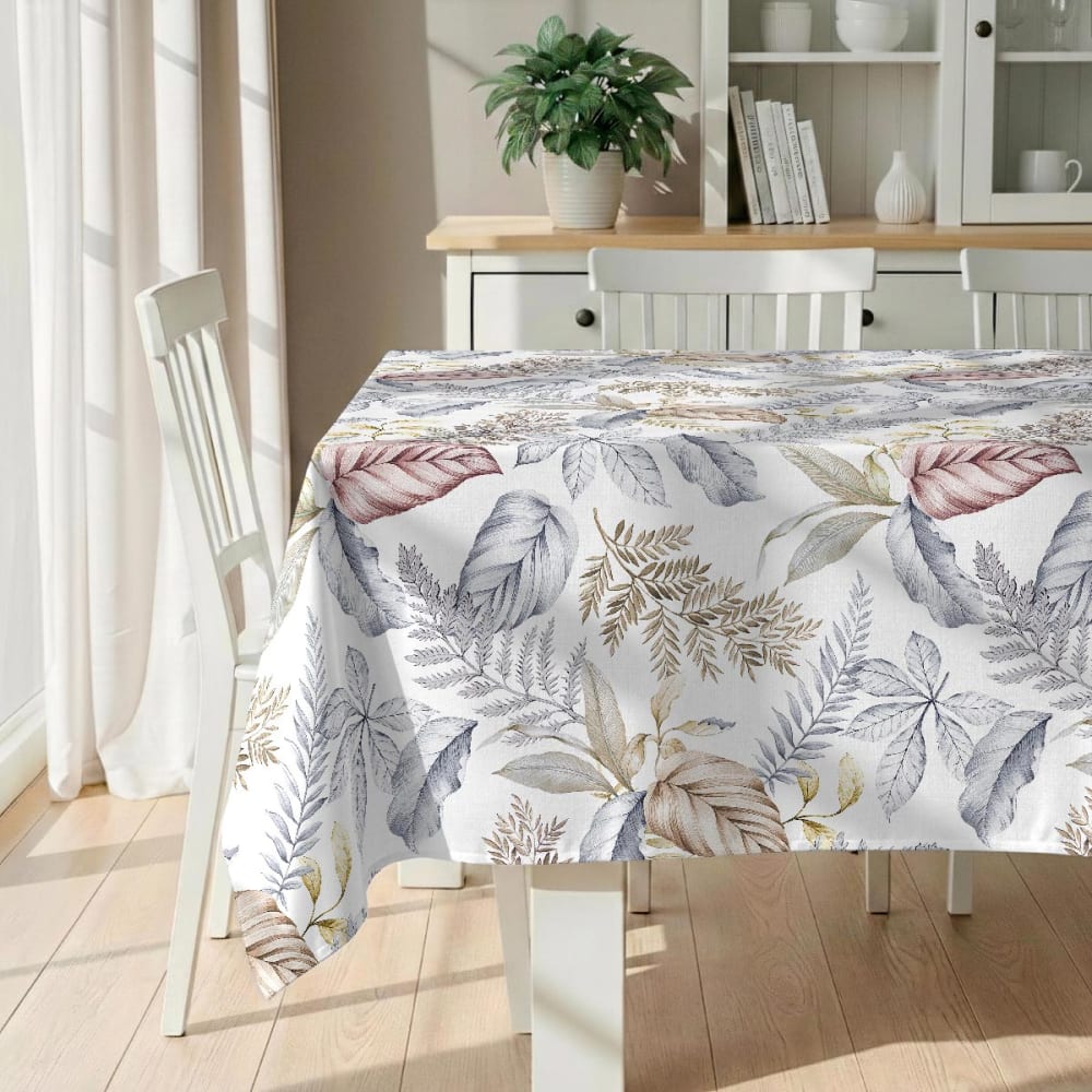 Fleckabweisende Tischdecke – 100 % Baumwolle, 150×300 cm -