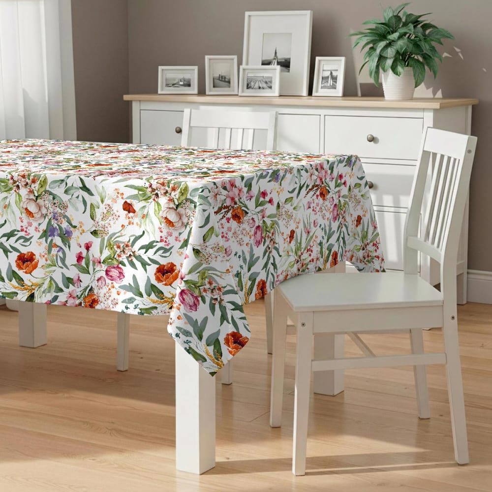 Naf Naf Fleckabweisende Tischdecke – 100 % Baumwolle, 150×150 cm Mehrfarbig Baumwolle