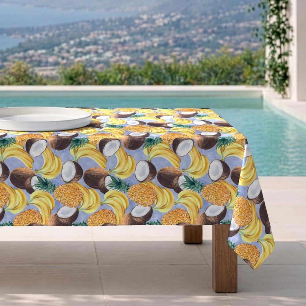 Fleckabweisende Tischdecke – 100 % Baumwolle, 150×250 cm -