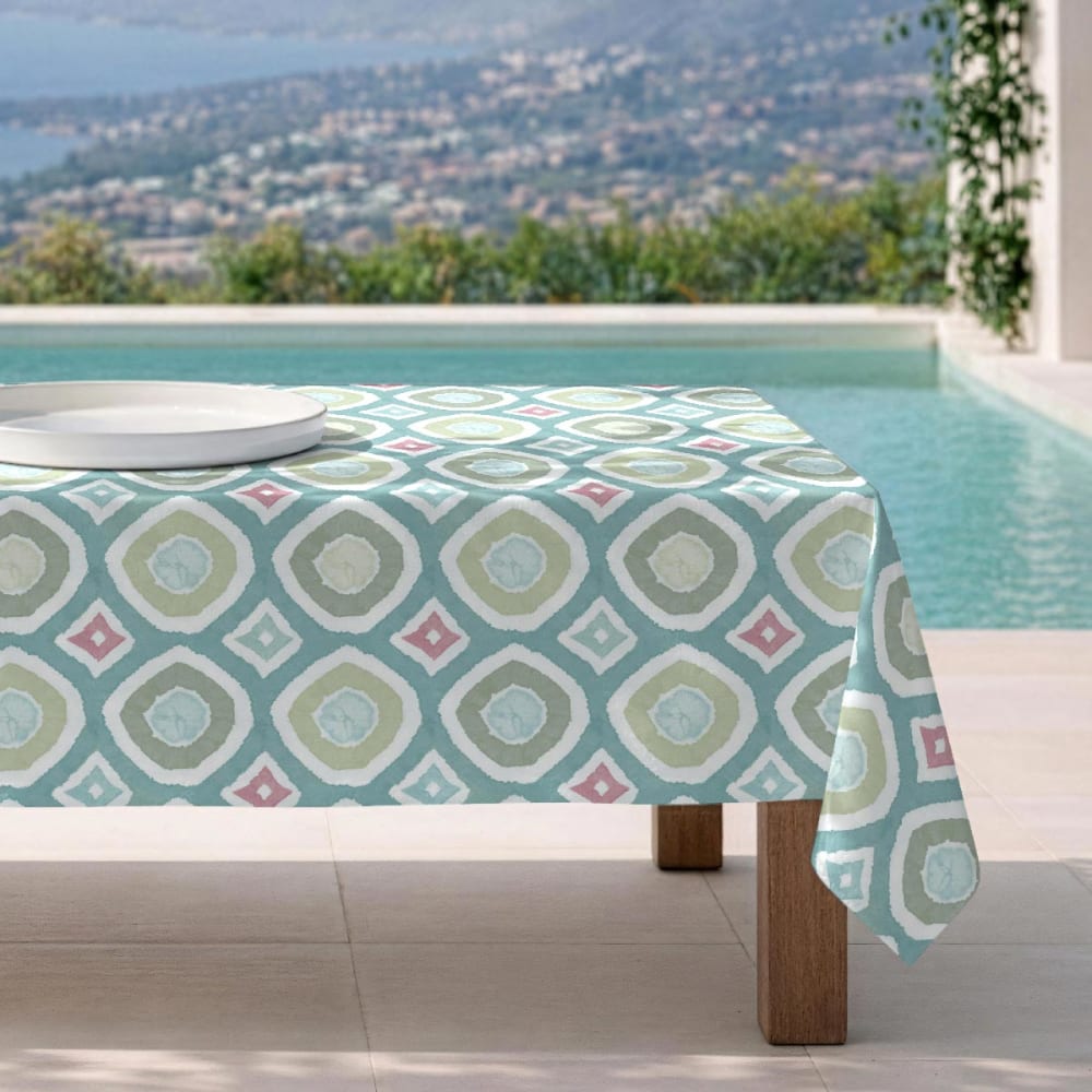 Fleckabweisende Tischdecke – 100 % Baumwolle, 150×200 cm -