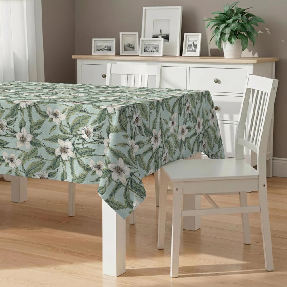 Naf Naf Fleckabweisende Tischdecke – 100 % Baumwolle, 150×300 cm Grün Baumwolle
