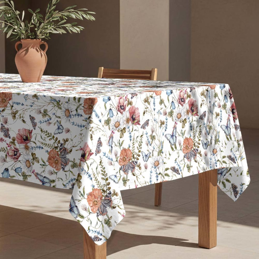 Naf Naf Fleckabweisende Tischdecke – 100 % Baumwolle, 150×200 cm orange Baumwolle