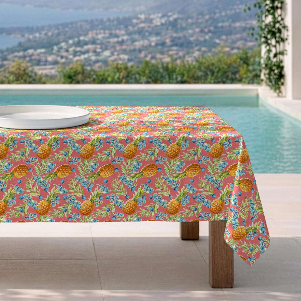 Fleckabweisende Tischdecke – 100 % Baumwolle, 150×250 cm -