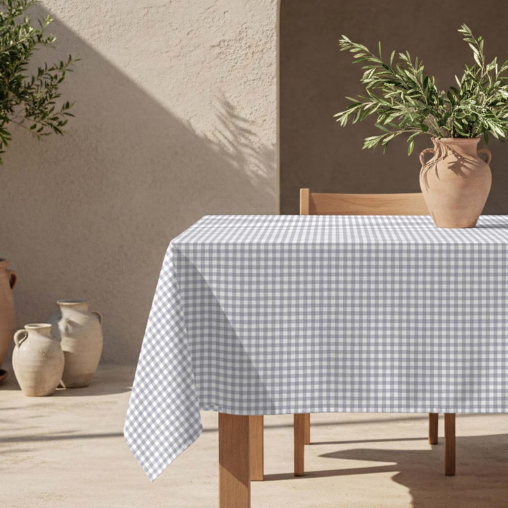 Fleckabweisende Tischdecke – 100 % Baumwolle, 150×300 cm -
