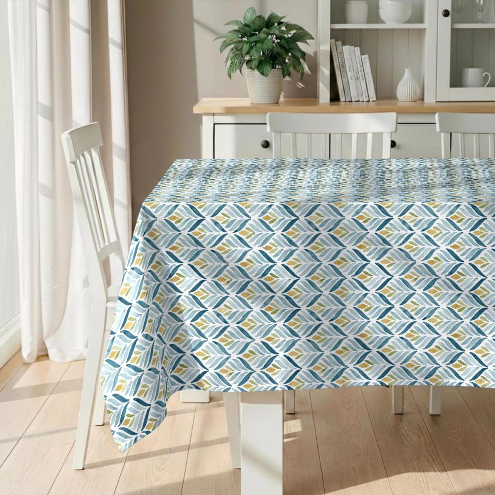 Fleckabweisende Tischdecke – 100 % Baumwolle, 150×150 cm -