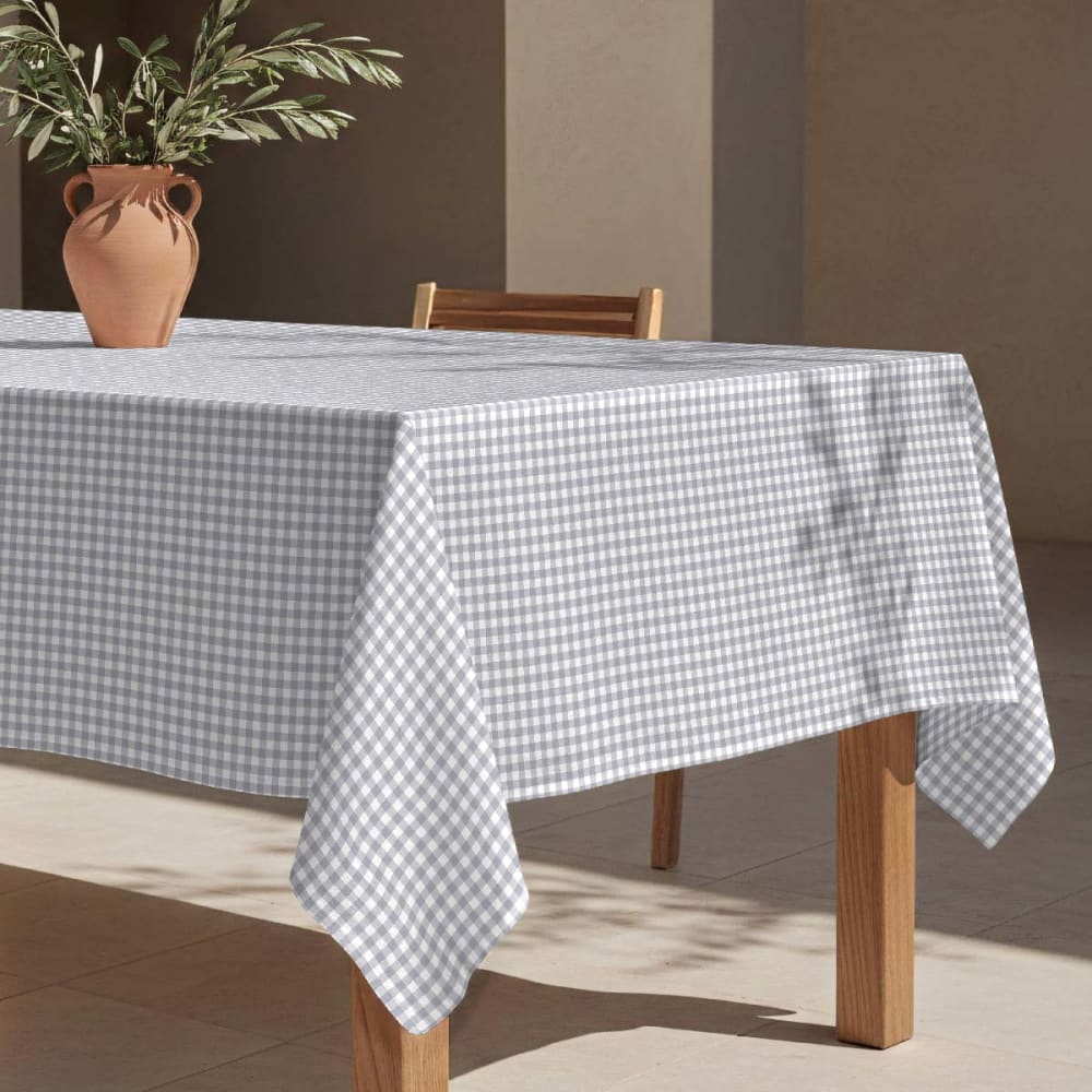 Naf Naf Fleckabweisende Tischdecke – 100 % Baumwolle, 150×200 cm Grau Baumwolle