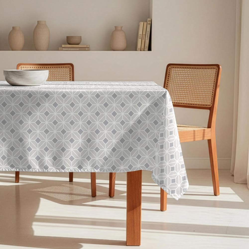 Fleckabweisende Tischdecke – 100 % Baumwolle, 150×250 cm -
