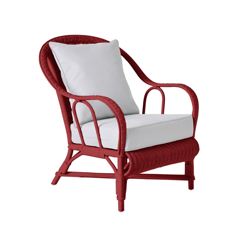 Fauteuil rotin laqué rubis Fauteuil rotin laqué rubis