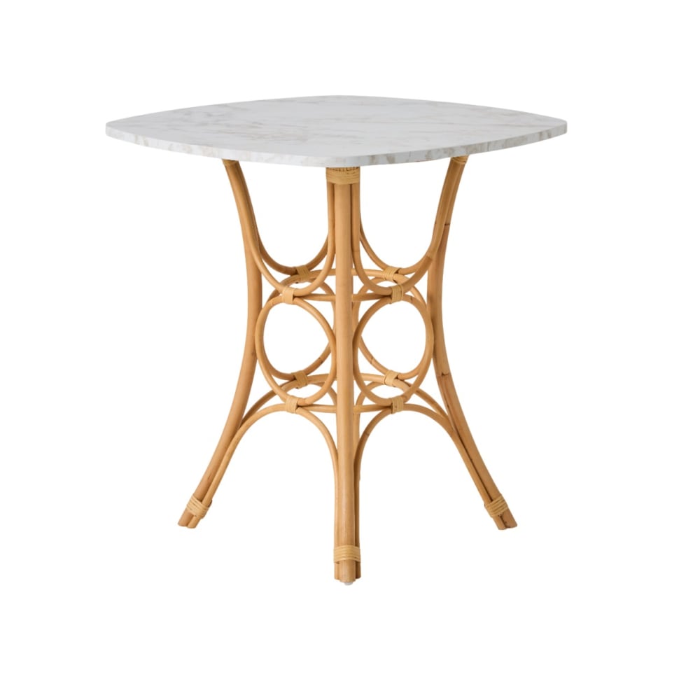 Table de repas rotin plateau stratifié Table de repas rotin plateau stratifié