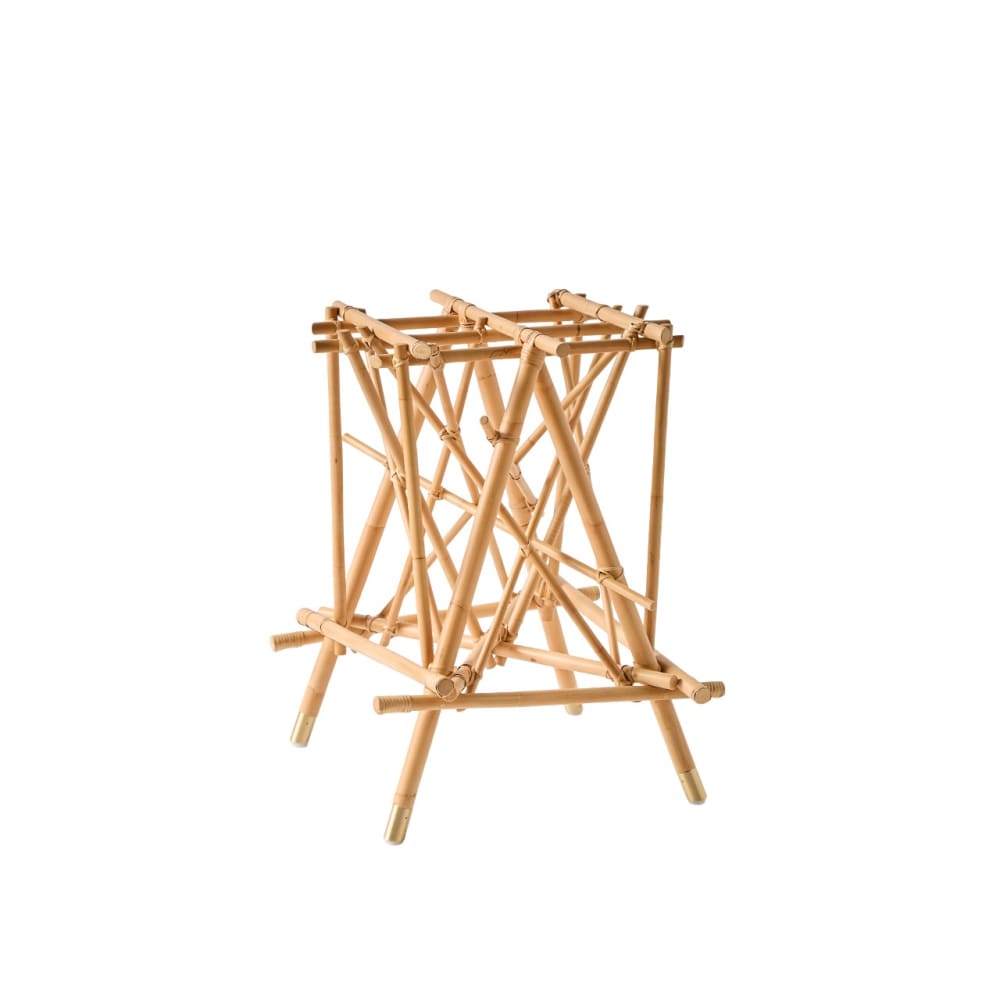Pied de table en rotin beige Pied de table en rotin beige